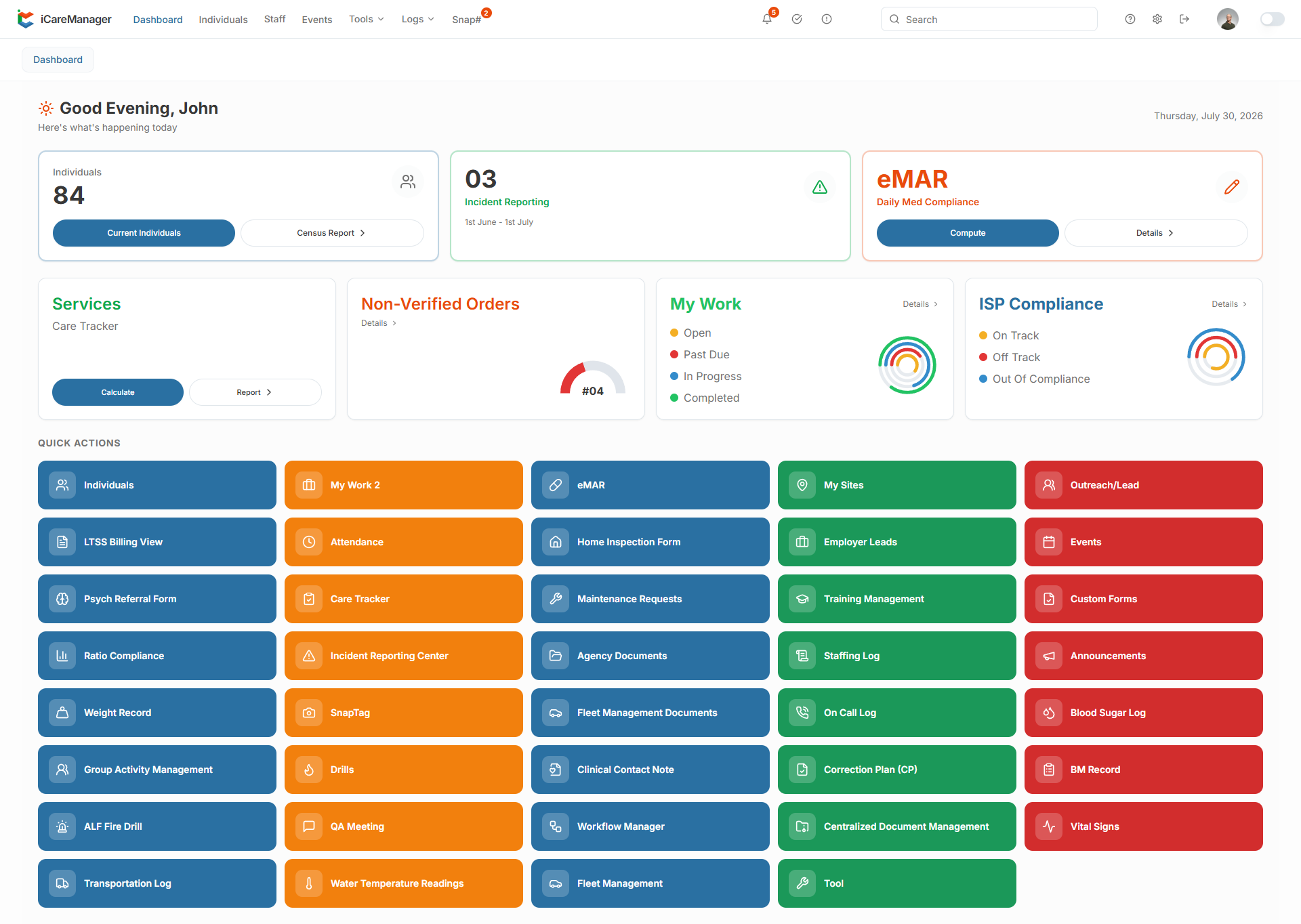 eMAR product overview screenshot