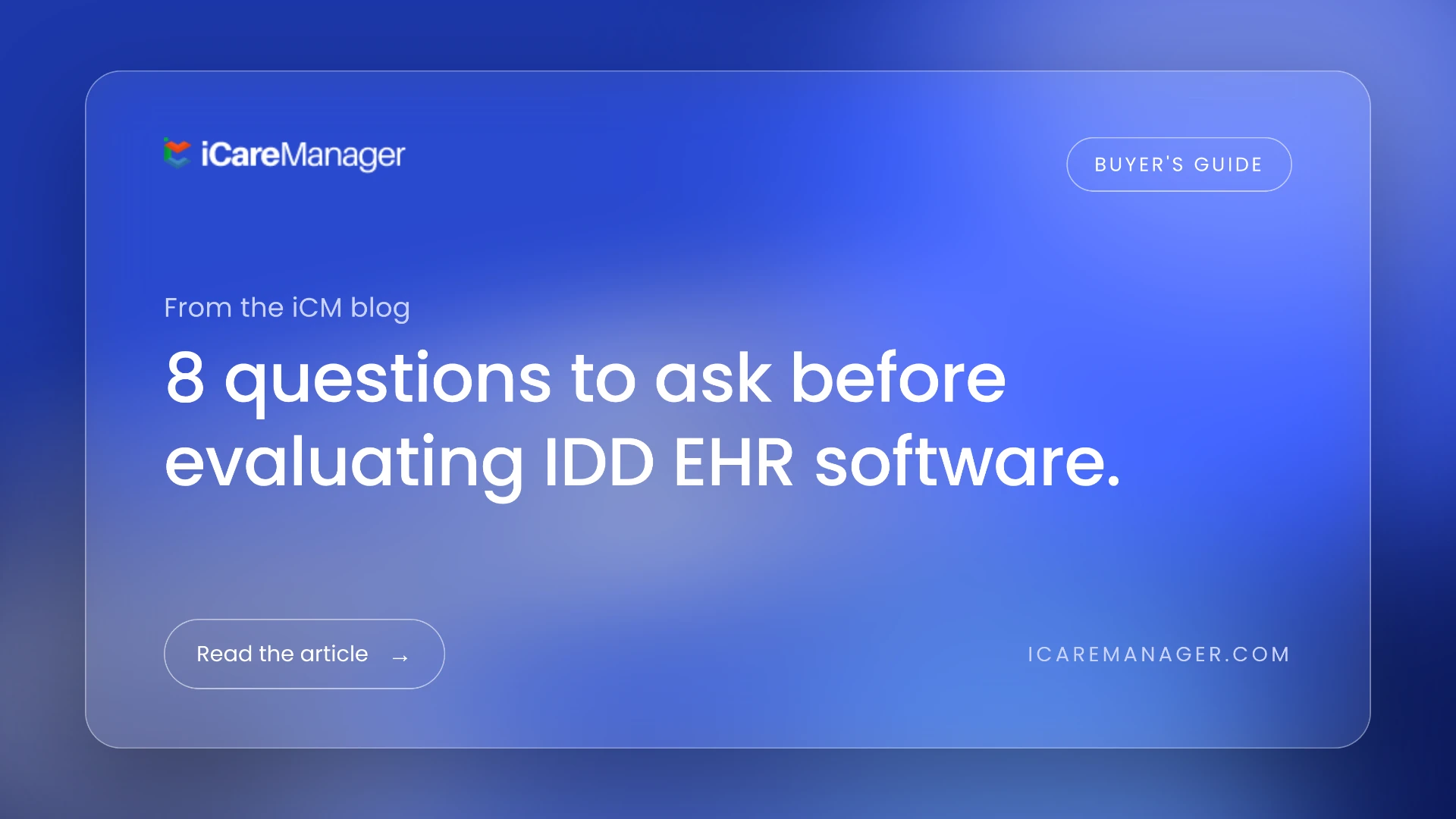 IDD EHR Software: Questions for Evaluating Vendors