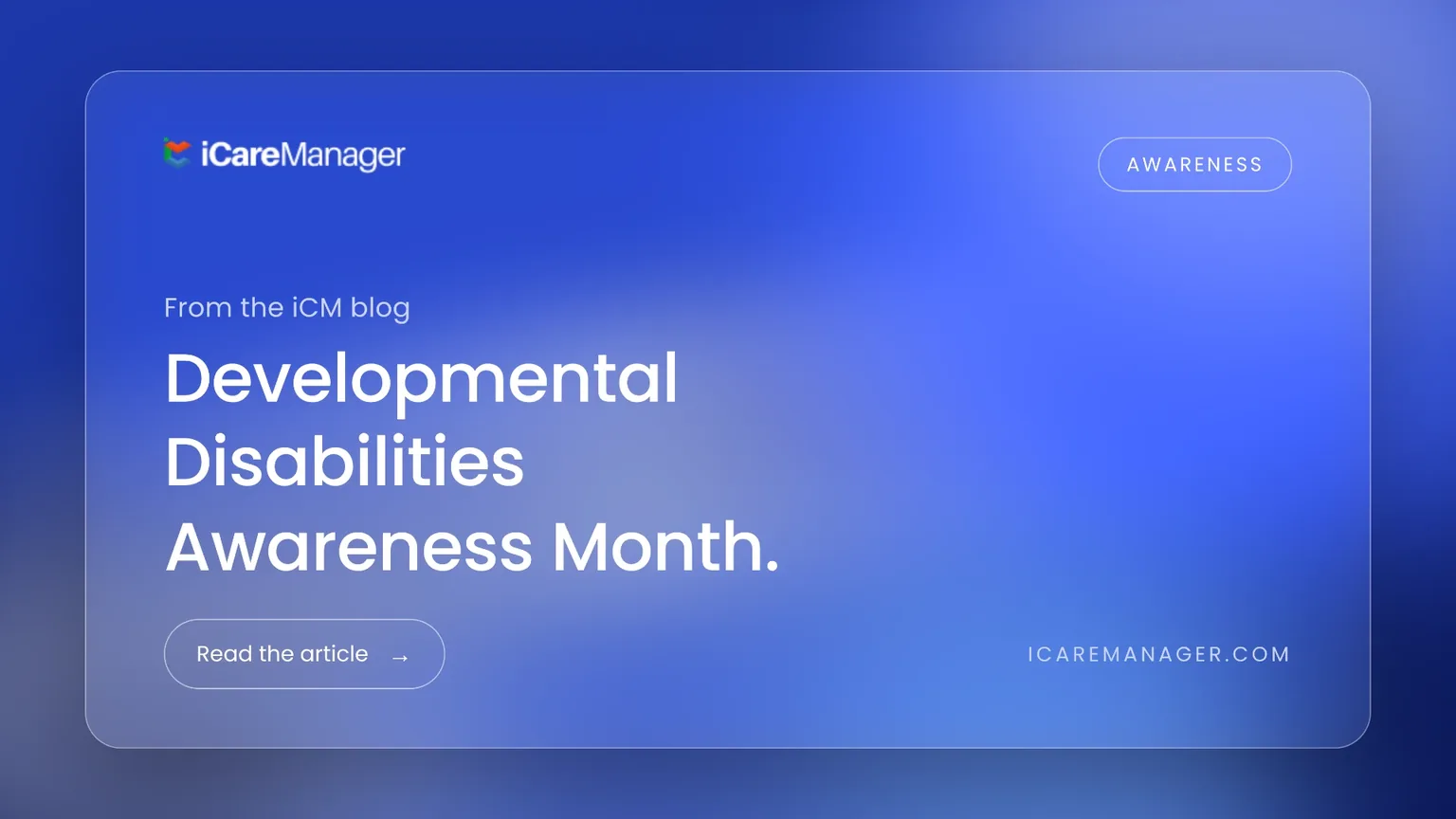 Developmental Disabilities Awareness Month