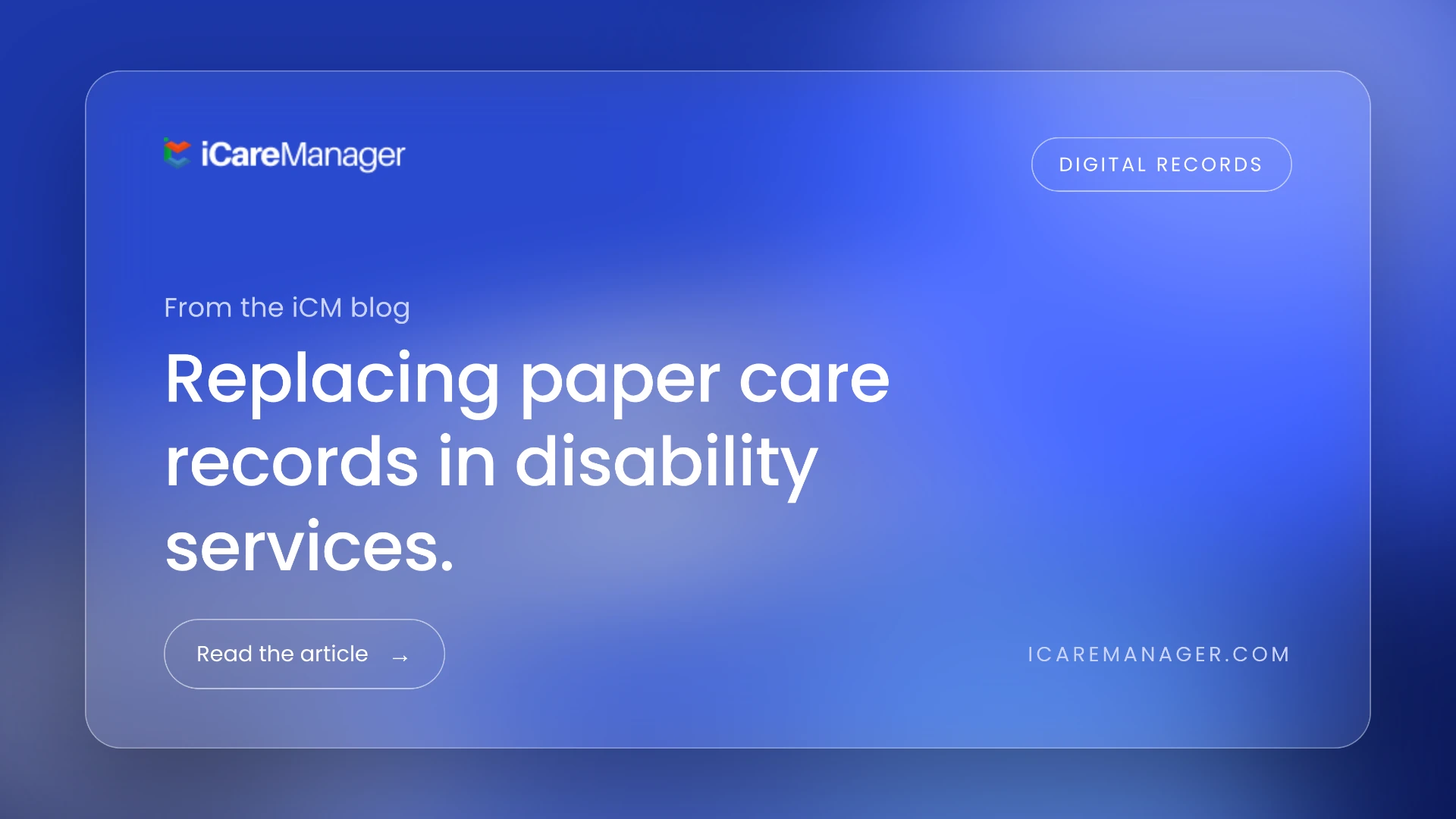 Replacing Paper Care Records in Disability Services